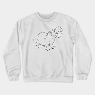 Hippopotamus - Line Art Crewneck Sweatshirt